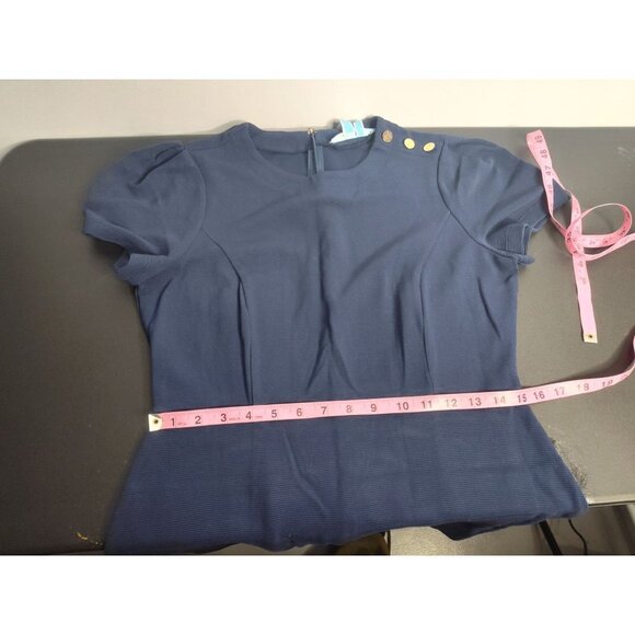 ☀️NWT Draper James Nassau Navy Sailor Ribbed Knit Dress, size M - Picture 10 of 11